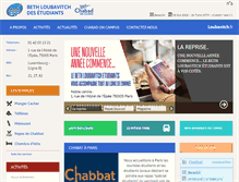 Tablet Screenshot of bethloubavitch-etudiants.com